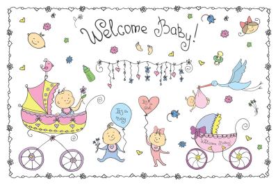 Welcome baby cute set