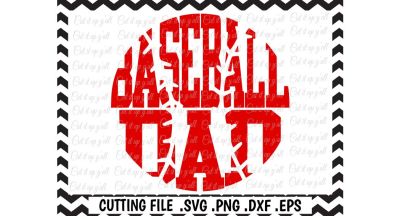 Baseball Dad Svg, Png, Eps, Dxf, Cut Files for Cameo/ Cricut & More.
