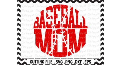 Baseball Mom Svg, Png, Dxf, Eps, Cutting Files for Cameo/ Cricut & More.