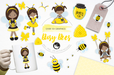 Busy Bees graphics and illustrations