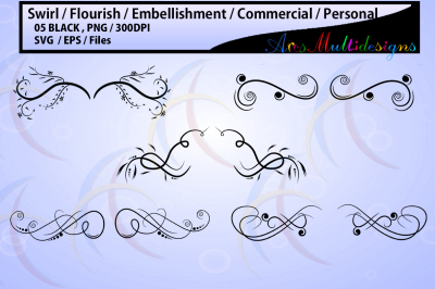 Embellishment / swirl / flourish SVG vector