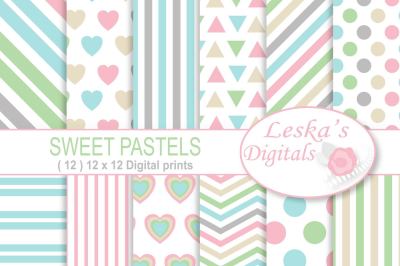 Pastel Digital Paper Pack