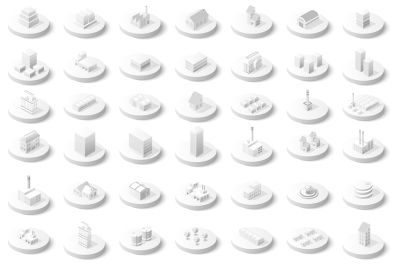 Transparent Crystal City Icons JPG, PNG
