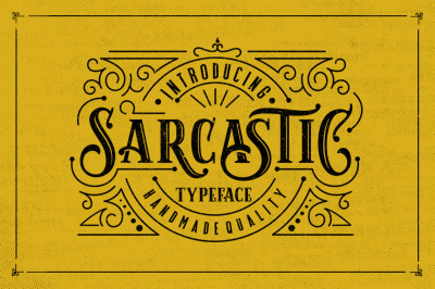 Sarcastic Typeface + Extras