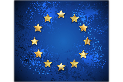 Grungy European Union Symbol