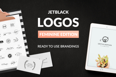 30 Premade Logos – Feminine Edition