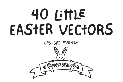 40 Little Easter Vectors