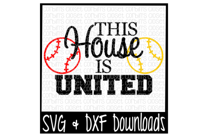 Baseball SVG * Softball SVG * This House Is United Cut File
