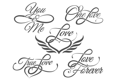Love Lettering in Tattoo style