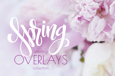 Spring lettering overlays collection