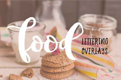 Food lettering overlays. Vector+PNG!
