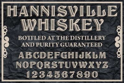 Hannisville Whiskey - vector typeface