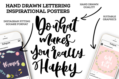 Lettering posters. Vector + JPG+PNG.
