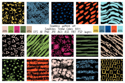 Seamless pattern color trends 2017