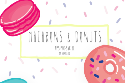 Macarons & Donuts Vector Pack