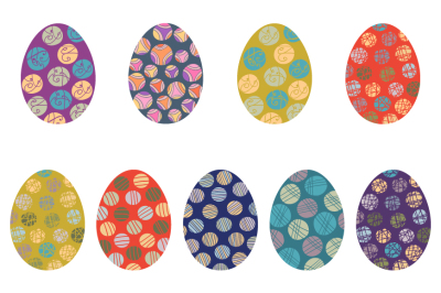 Easter egg clipart, Colorful painted eggs clip art, Easter egg hunt clip art