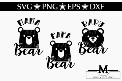 Family Bear SVG