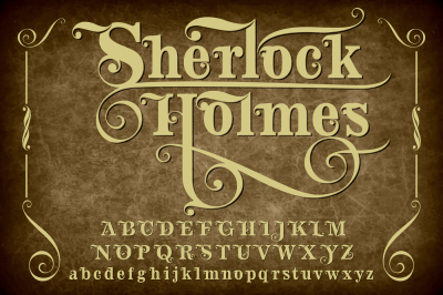 Sherlock Holmes - vintage vector typeface letters