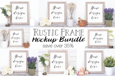 Rustic Frame Mockup Bundle - 35% Off