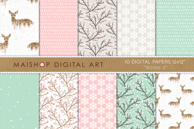 Digital Paper Pack   I   Winter II