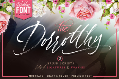 Dorrotthy script: 3 fonts &amp; swashes