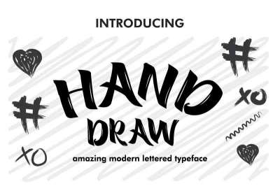 Hand Draw Style Typeface