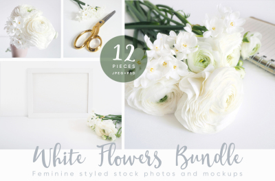 The White Flowers mock ups & photos bundle