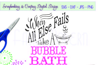 BUBBLE BATH Digital Craft file #C133