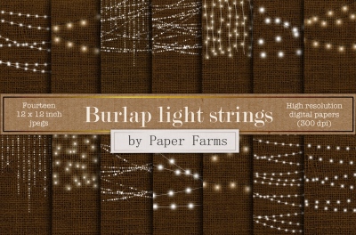 Burlap light strings