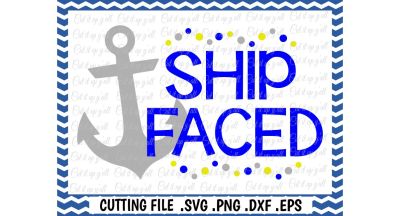 Funny Svg, Ship Faced Cutting Files for Cameo/ Cricut & More.