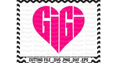 Gigi Heart Cutting Files for Cameo/ Cricut & More.