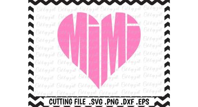 Mimi Heart Cutting Files for Cameo/ Cricut & More.