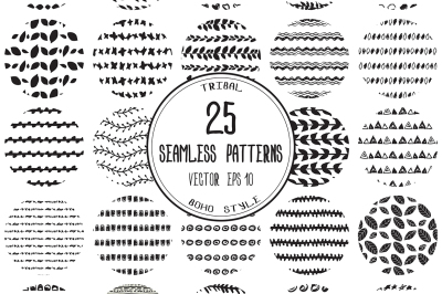 Set of 25 seamless patterns