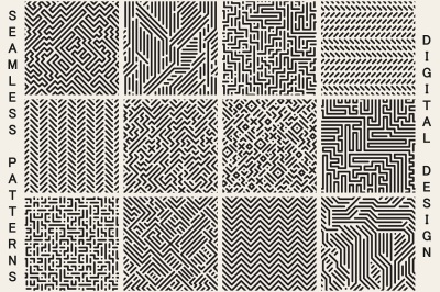 Striped digital seamless patterns
