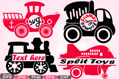 400 62207 53364710db0c974793e182ffa426d931e6c6a3cc circle and split toys machine silhouette svg cutting files dump trucks toy cars airplane boat train stickers school clipart dxf cricut 651s