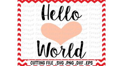 New Baby Svg, Baby Shower, Hello World Cutting File for Machines Cameo/ Cricut & More.
