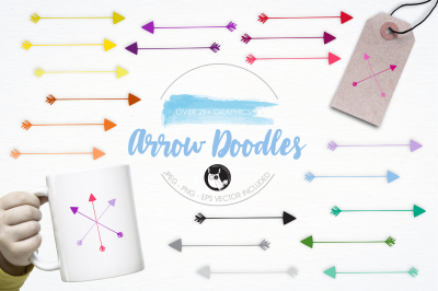 Arrow Doodles graphics and illustrations