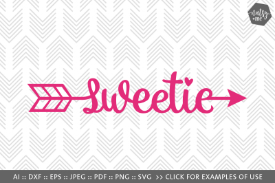 Sweetie Arrow - SVG, PNG & VECTOR Cut File