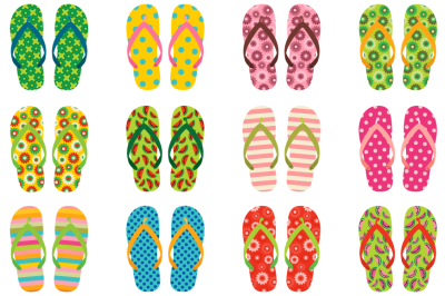 Cute flip flops clipart, Colorful flip flop clip art, Summer shoes, Beach sandals