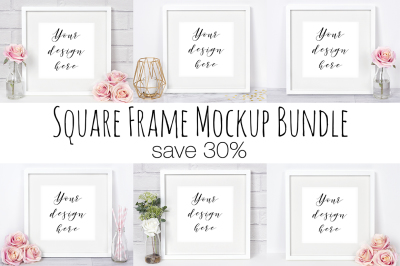 30% Off Square Frame Mockup Bundle