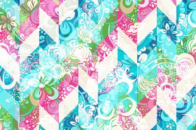 Summer floral wallpaper