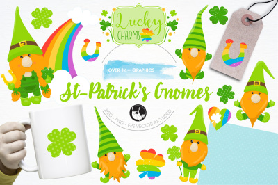 St-Patrick gnomes graphics and illustrations