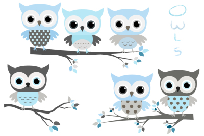 Cute baby boy clip art, Blue grey owls clipart, Baby shower clipart