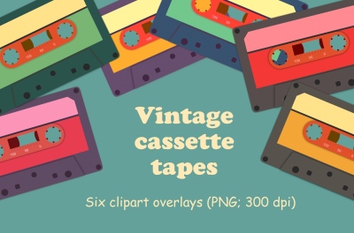 Retro cassette clipart