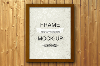 Wooden frame mock up