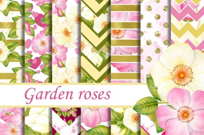 Garden roses paper pack