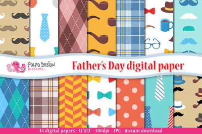 Father's Day digital paper