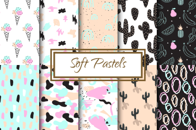Soft Pastels Seamless Patterns