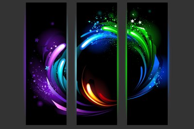 Vertical Banners with Abstract Background