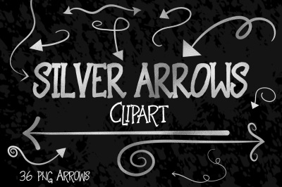 Silver Foil Arrows Clip Art